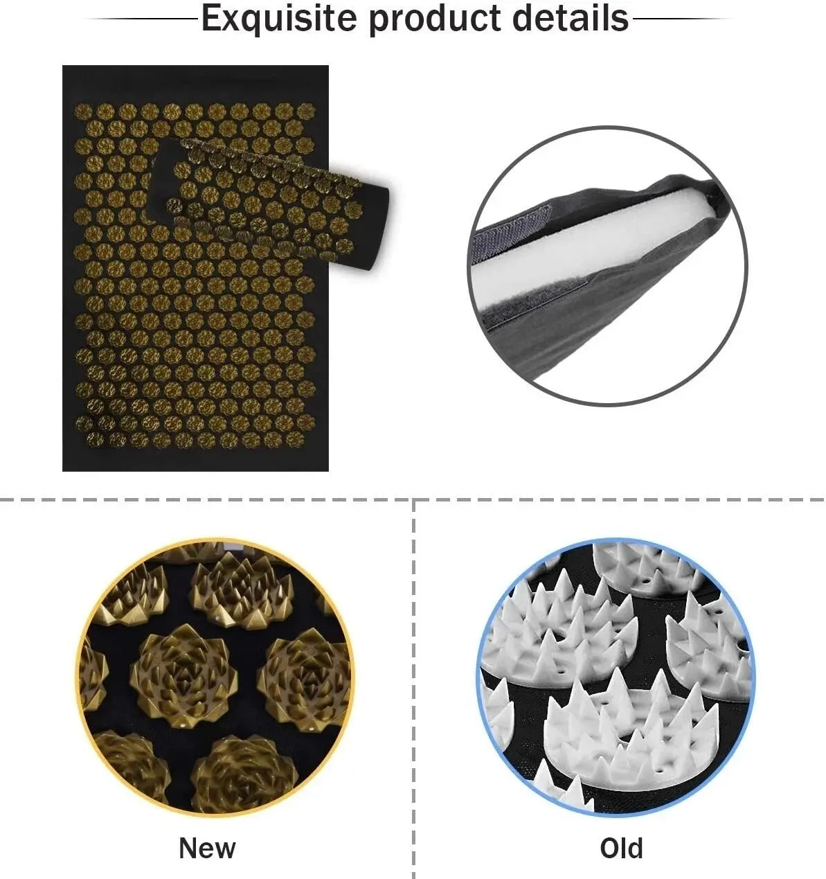 The Pressure Point Set — Spike Acupressure Mat &amp; Pillow for Back Pain, Muscle Relief &amp; Better Sleep