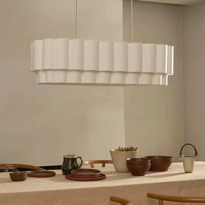 American Wabi Sabi Fabric Pendant Light Living Dining Room Loft Bar Droplight Lighting Home Decor Bedroom Hanging  Chandelier