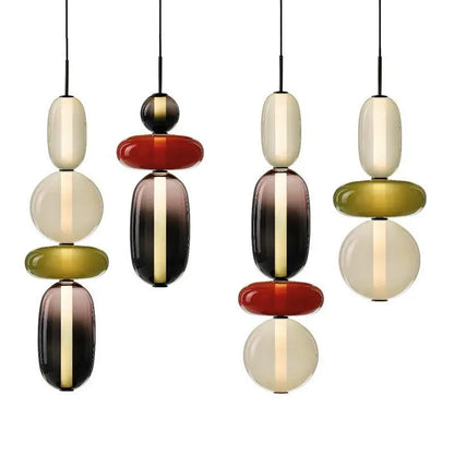 Imperfectly Beautiful — Wabi-Sabi Candy Glass Pendant Chandelier