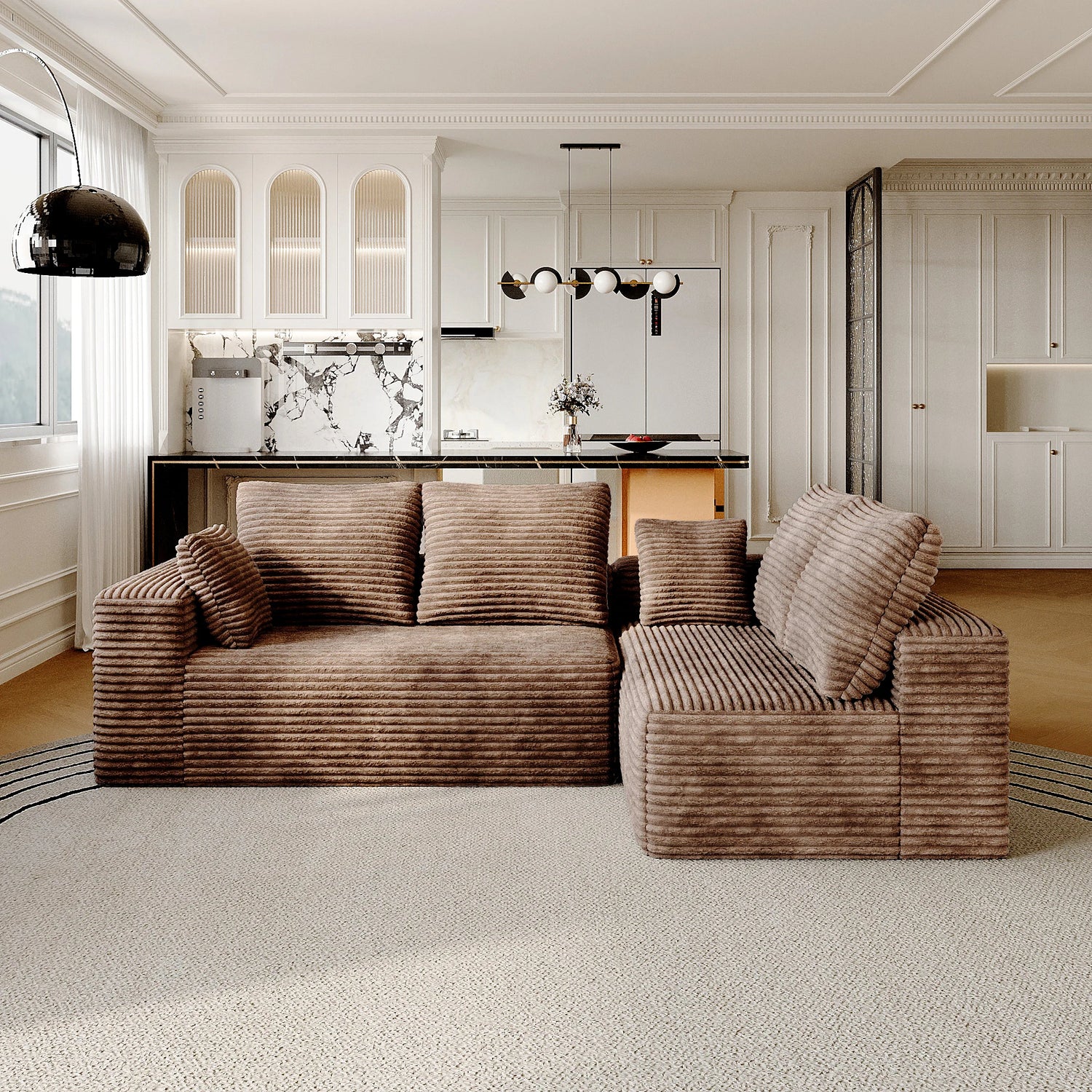 Sink Into Sunday — Sdorens 104" Cloud Sectional with L-Shape Chaise