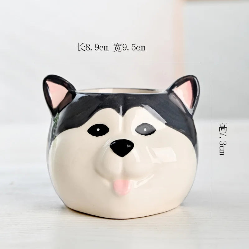 The Little Character — Ceramic Animal Succulent &amp; Plant Pot for Desk or Shelf