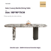 Any Size Custom Luxury French Rectangle Marble Dining Table Cream Aesthetic Designer Villa Home Natural Stone Dining Table Sturd Jonine’s Corner