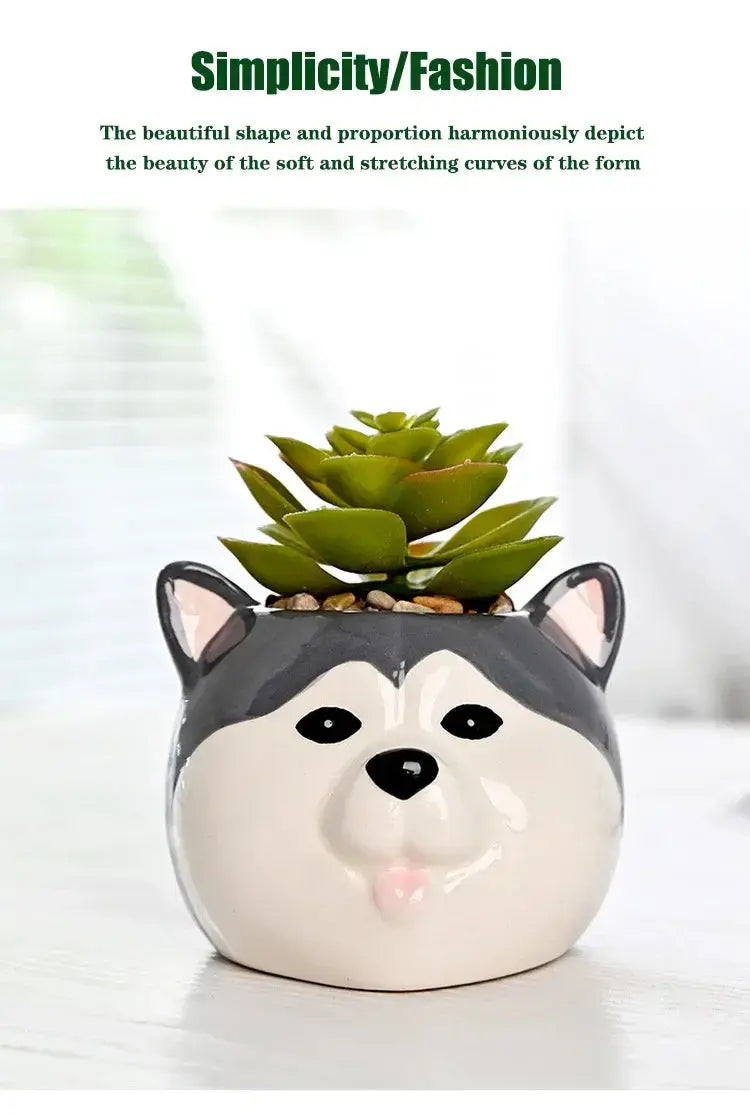 The Little Character — Ceramic Animal Succulent & Plant Pot for Desk or Shelf Jonine’s Corner