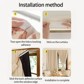 No-Drill Blackout Curtains — Self-Adhesive Bedroom Window Panels Jonine’s Corner