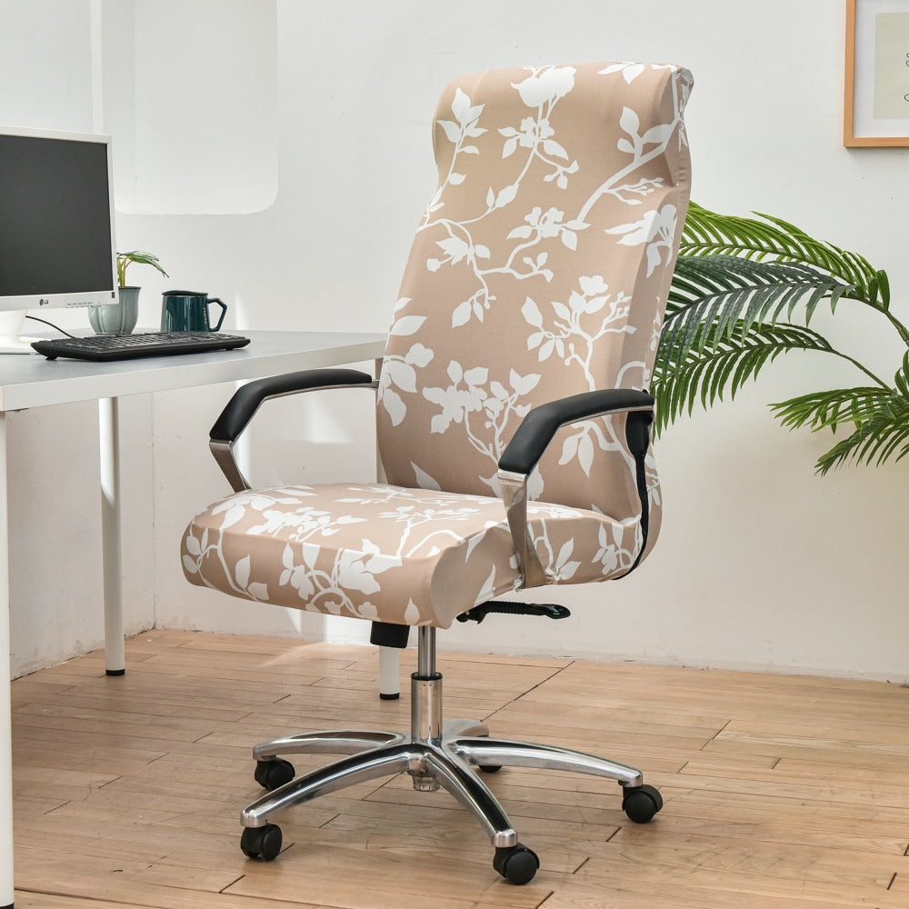 Fresh Look, Same Chair — Elastic Rotating Office Chair Cover with Back Protection