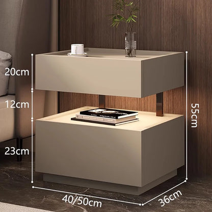 European Nightstand — Modern Bedside Table with Storage