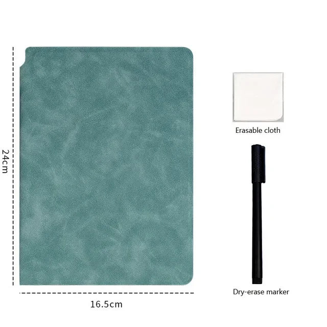Write It, Wipe It, Repeat — Reusable Whiteboard Set with Blue Pen & Eraser