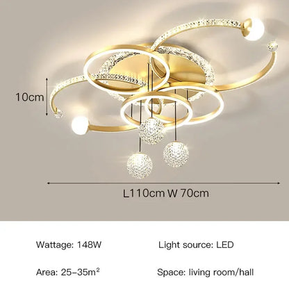 Modern Circle LED Pendant Light — Metal & Acrylic Dining Room Lamp
