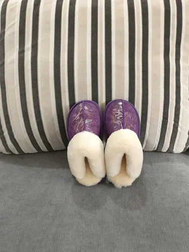 Cloud Underfoot — Natural Sheepskin & Fur Anti-Slip Home Slippers