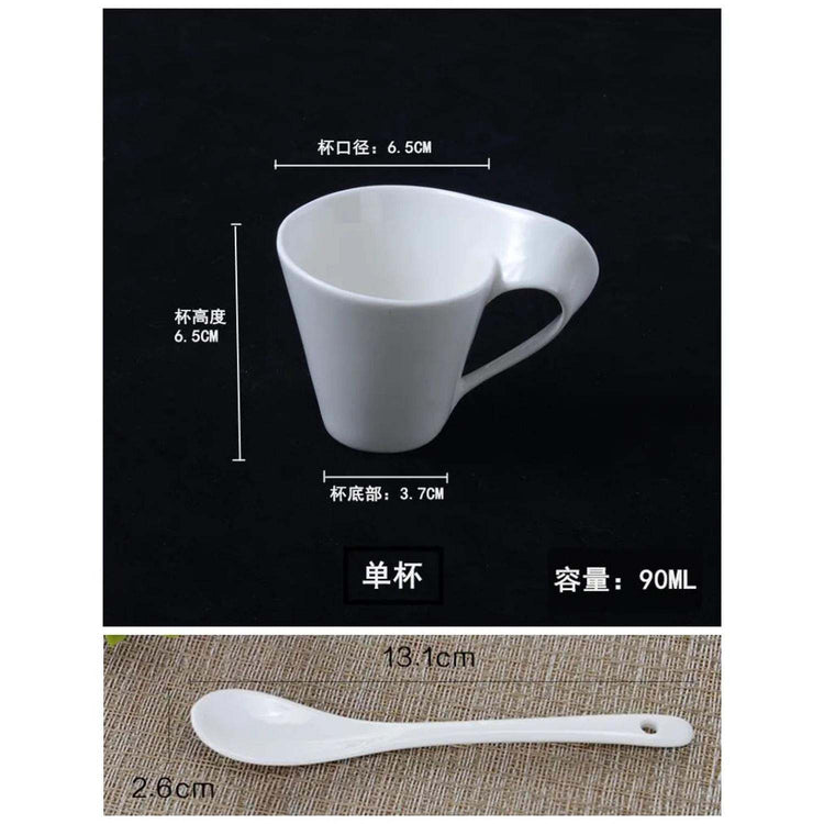 The Morning Ritual — Wavy Ceramic Coffee Cup