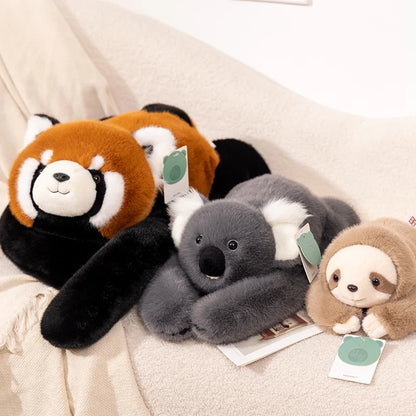 Long-Arm Forest Animal Plush Pillow — Stuffed Toy & Room Accent