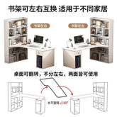 L-Shaped Corner Desk with Bookshelf — Jonine&