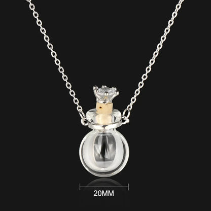 Fashion Glass Perfume Essential Oil Bottle Pendants DIY Women&