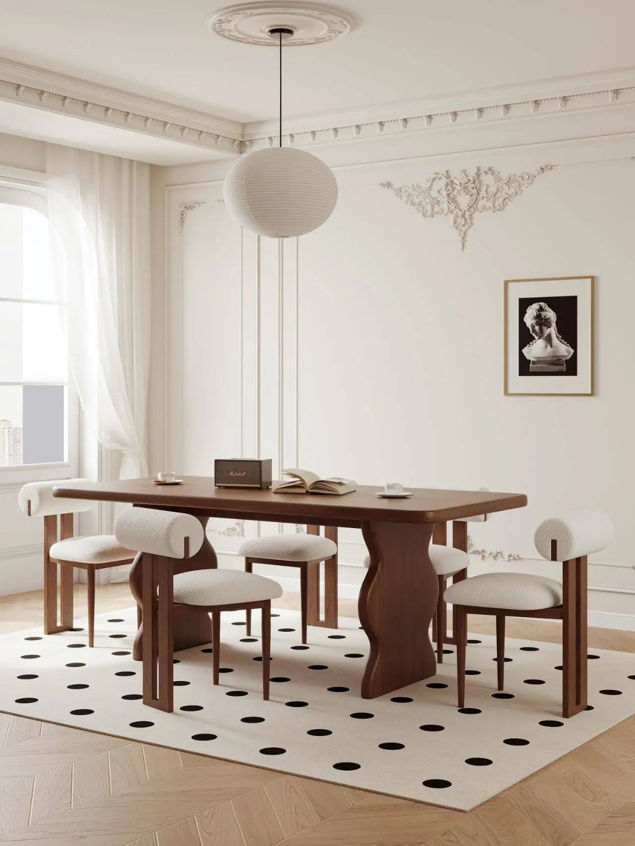 Solid Wood & Pine Dining Table