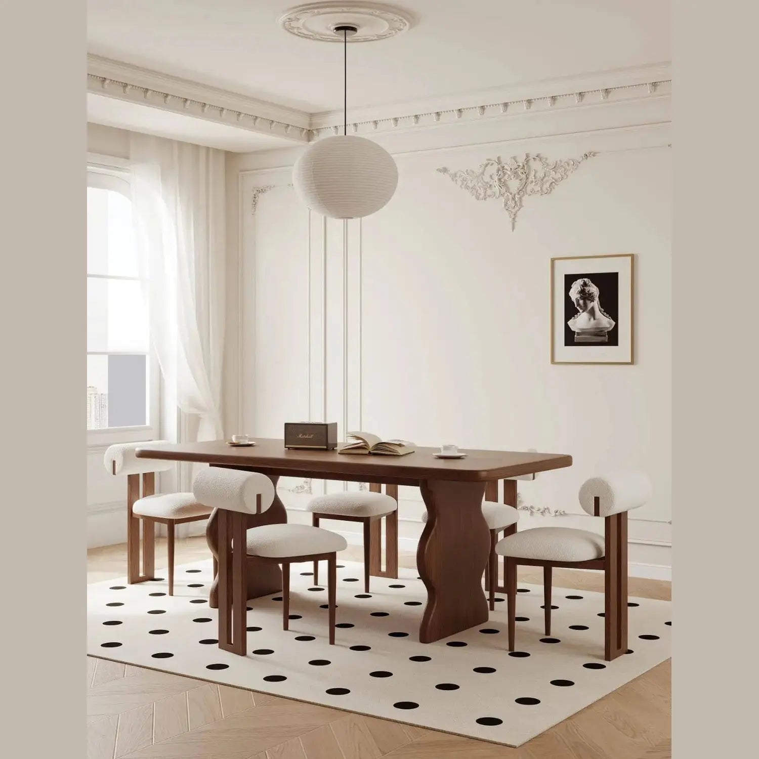 Solid Wood & Pine Dining Table