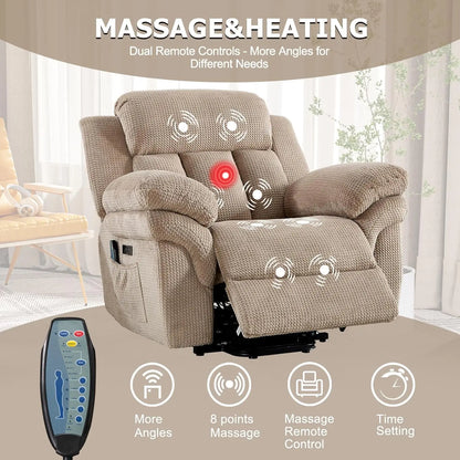 Rise &amp; Rest — 46" Extra-Wide Power Lift Recliner Chair for Big &amp; Tall