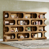 Curves That Work — Tribesigns 71" Tall S-Shaped Bookcase & Display Shelving Jonine’s Corner