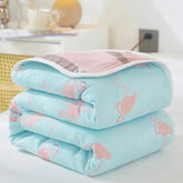 Cool Breathability Summer Quilt Multi-functional Cotton Gauze Fabric Towel Blanket Thin Breathable Duvet Skin-friendly Comforter Jonine’s Corner