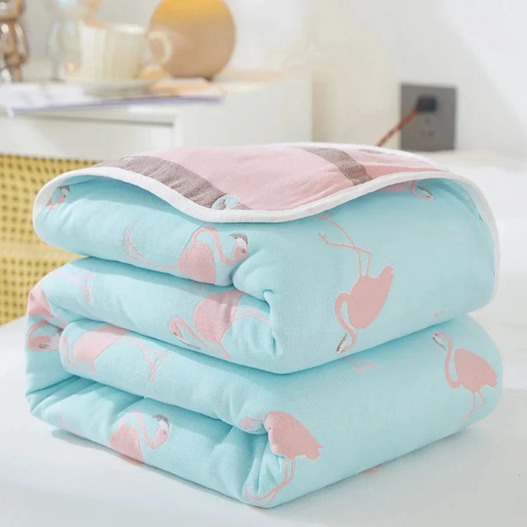 Cool Breathability Summer Quilt Multi-functional Cotton Gauze Fabric Towel Blanket Thin Breathable Duvet Skin-friendly Comforter Jonine’s Corner