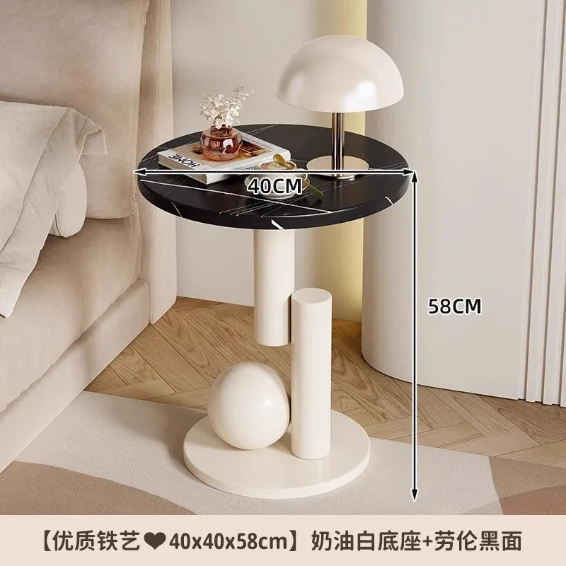 Round Metal Side Table — Modern Moroccan Coffee & Sofa Table