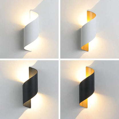 Spiral LED Wall Light — Nordic Modern Indoor & Outdoor Sconce