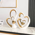 Heart-Shaped Ceramic & Enamel Luxury Home Accent Décor