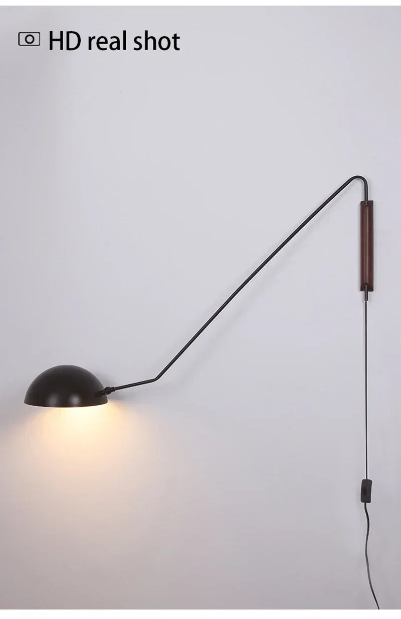 Modern Minimalist Long Arm LED Wall Lamp Design Style Golden Wall Lights Living Dining Room Bedside Sconce Adjustable Home Decor Jonine&
