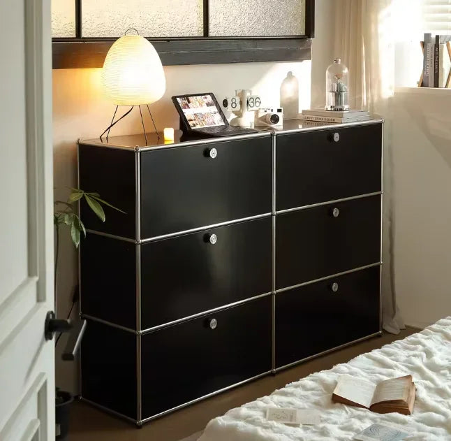 Dual Cabinet Storage Organizer — Modern Chest of Drawers for Bedroom & Living Room