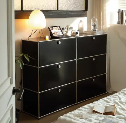 Dual Cabinet Storage Organizer — Modern Chest of Drawers for Bedroom & Living Room