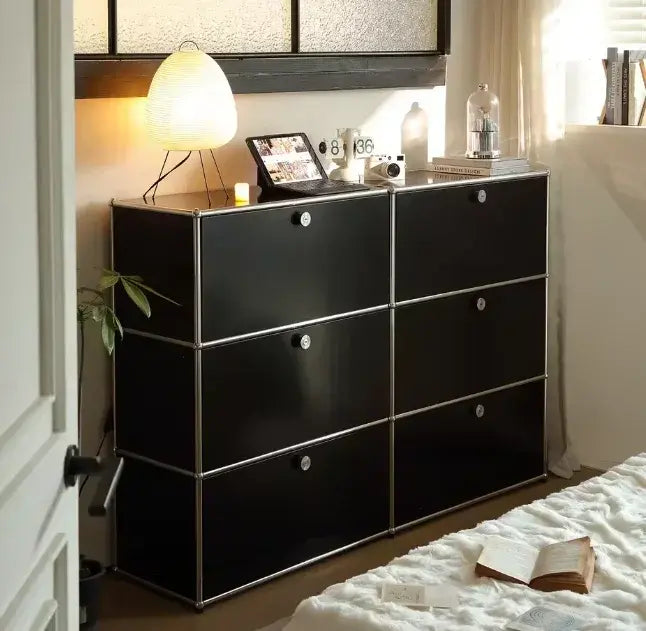 MLG Modern Dual Cabinet – Wood & Acrylic Living Room Storage
