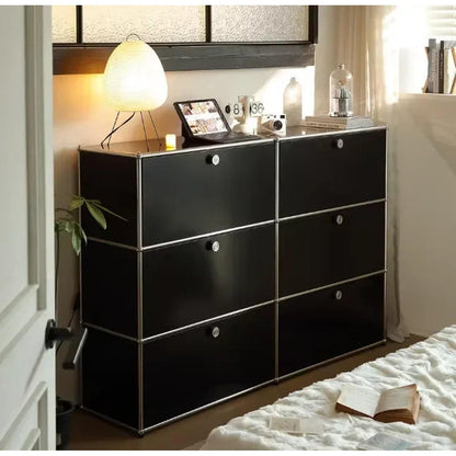 Dual Cabinet Storage Organizer — Modern Chest of Drawers for Bedroom &amp; Living Room