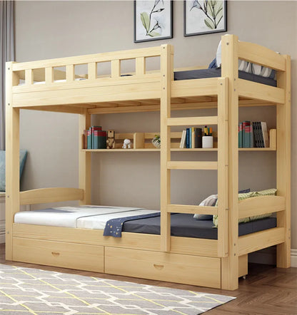 Modern Wooden Bunk Bed — Safe & Stylish Kids' Bedroom Furniture