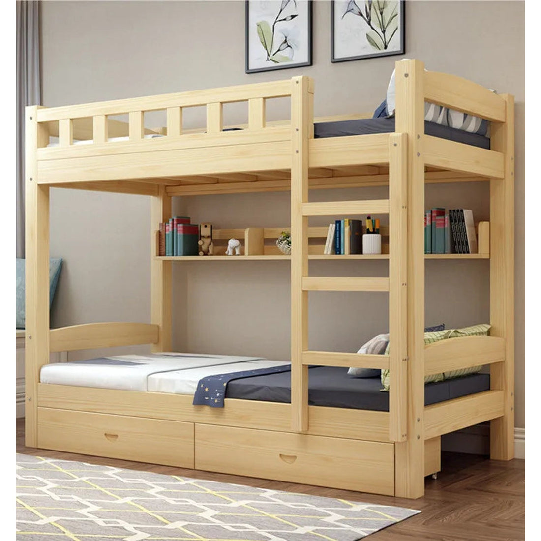 Sleep Stacked, Dream Big — Solid Wood Bunk Bed for Kids &amp; Teens