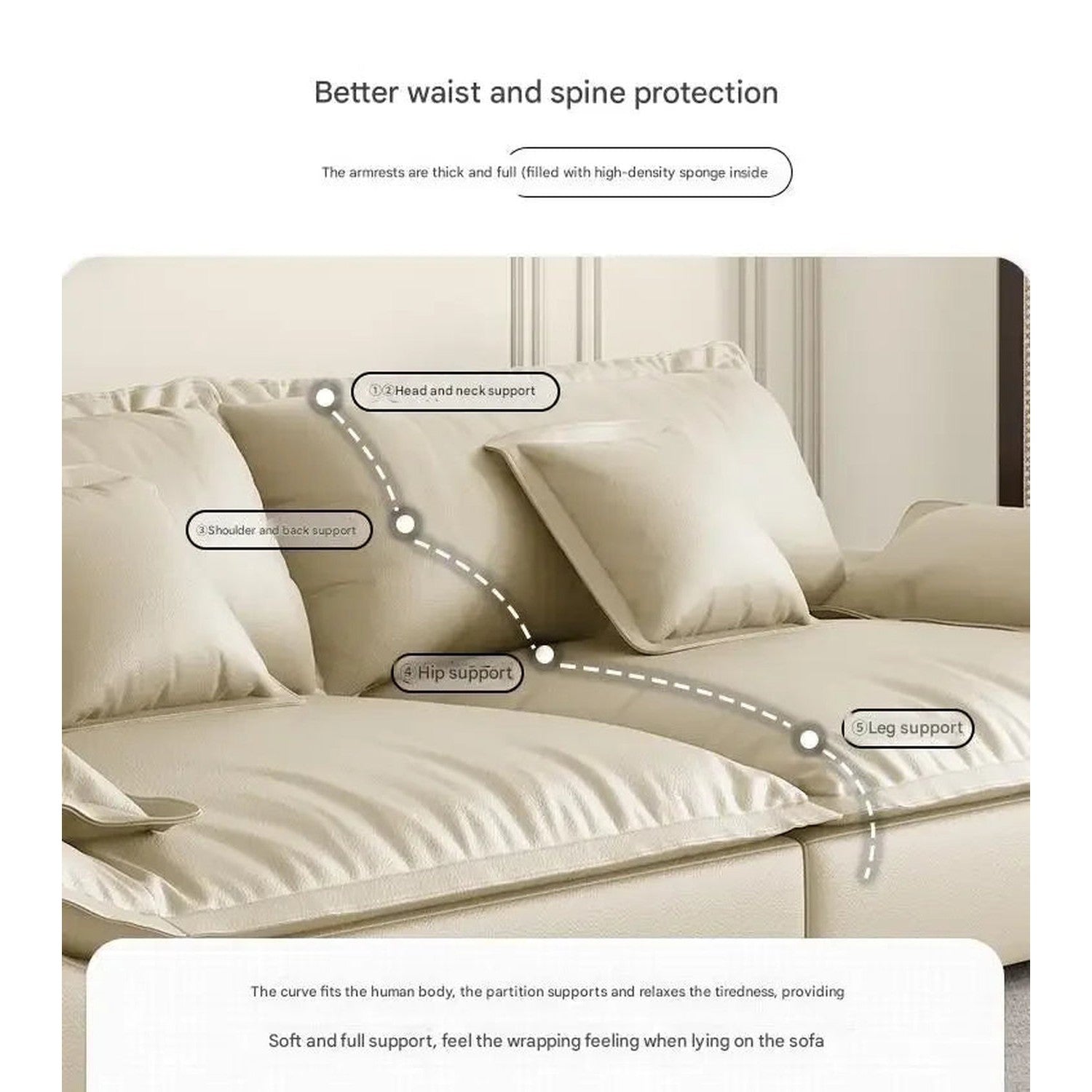 Luxury Genuine Leather Sofa — Designer Modular Living Room Seating