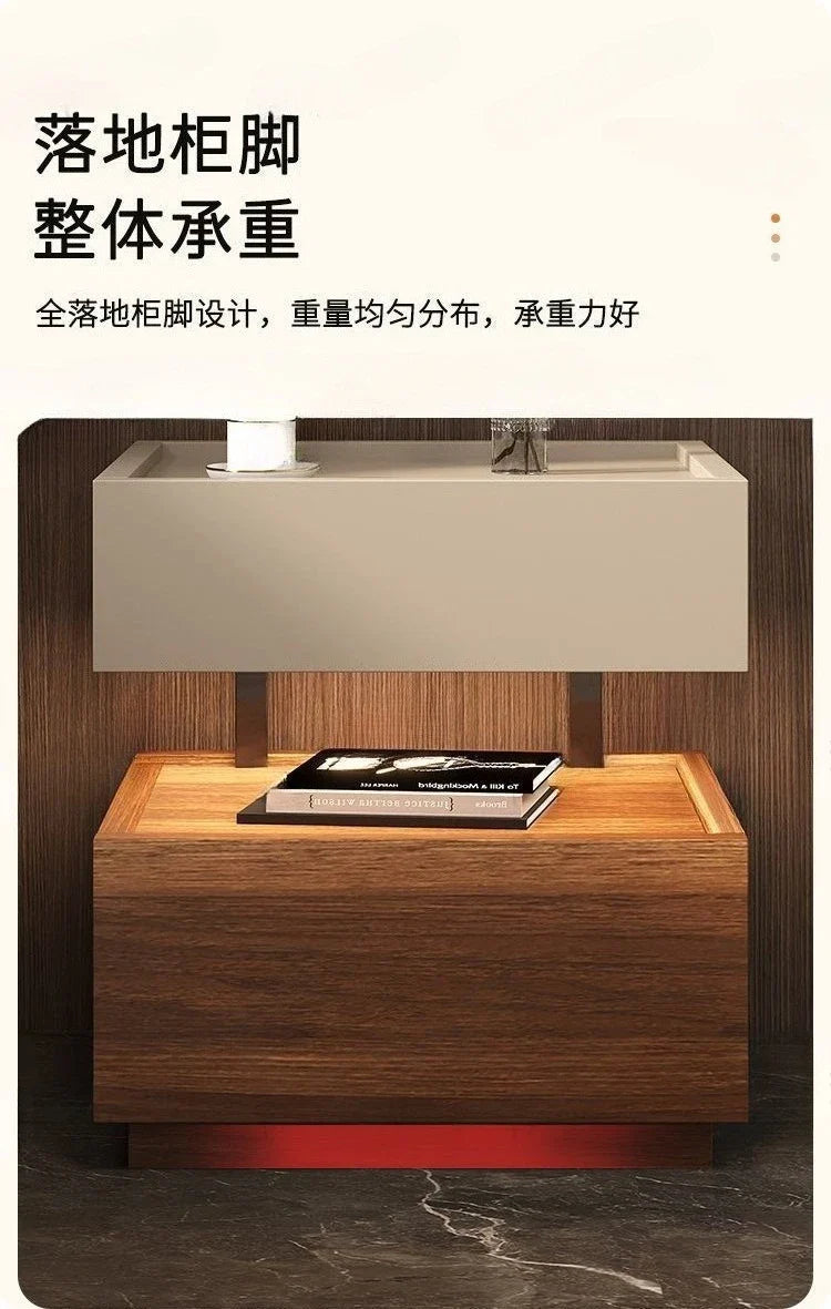 European Luxury Bedside Table – Modern Nightstand with Storage for Bedroom