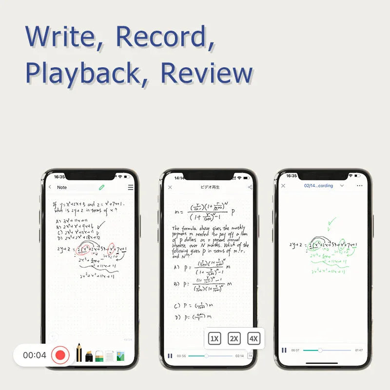 The Smart Notebook — NewYes Reusable Notebook + SyncPen 4 Set with Multi-Language Translation