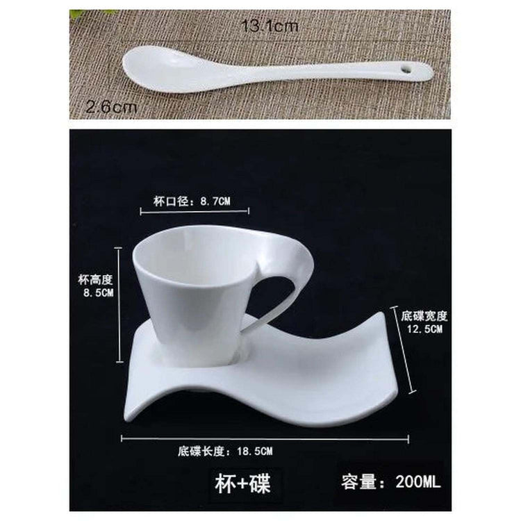 The Morning Ritual — Wavy Ceramic Coffee Cup