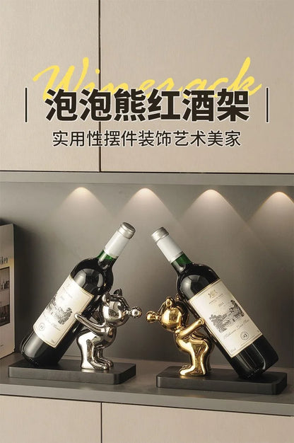 Ceramic Wine Rack & Cabinet Accent Decor