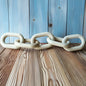 Linked & Handcrafted — Acacia Wood Chain Sculpture, 20" Boho Tabletop & Wall Art