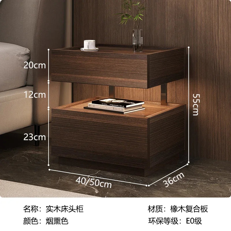 European Nightstand — Modern Bedside Table with Storage