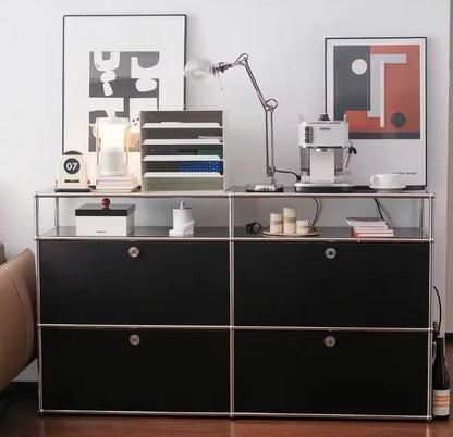 Dual Cabinet Storage Organizer — Modern Chest of Drawers for Bedroom & Living Room