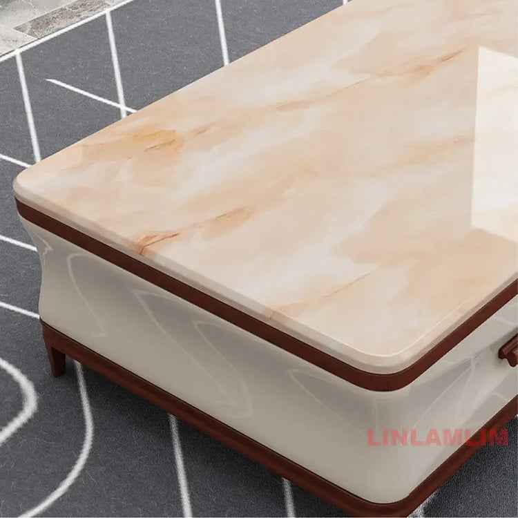 Linlamlim Luxury Living Room Set – Marble & Wood Accents