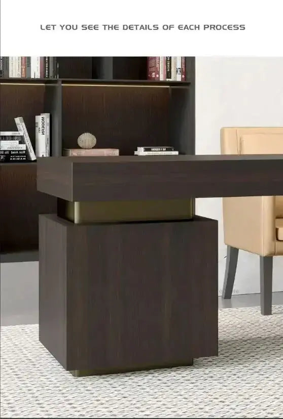 Italian Minimalism Office Desks Luxury Design Modern Study Office Desks Villa High-end Office Furniture Bureau De Chambre FYOD Jonine’s Corner