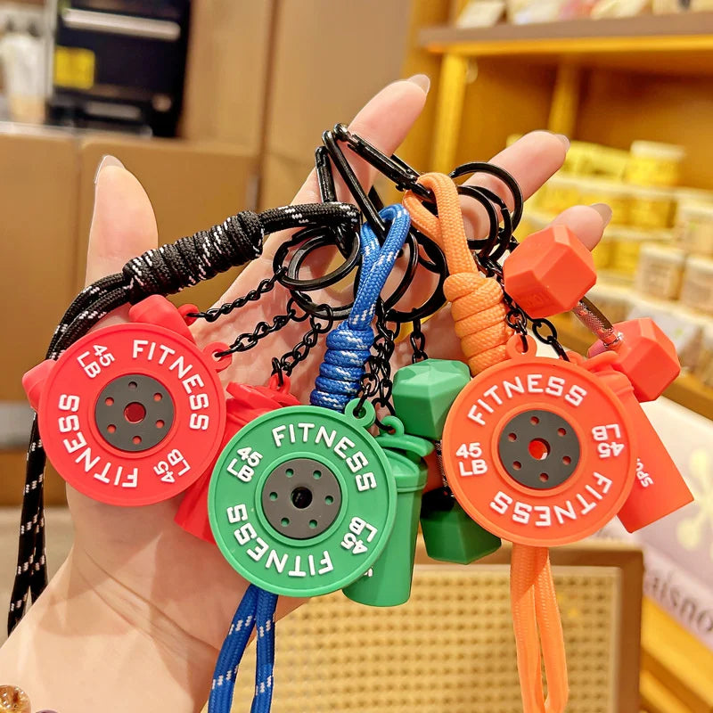 Motivational Fitness Keychain — Colorful Gym Bag Charm & Workout Gift