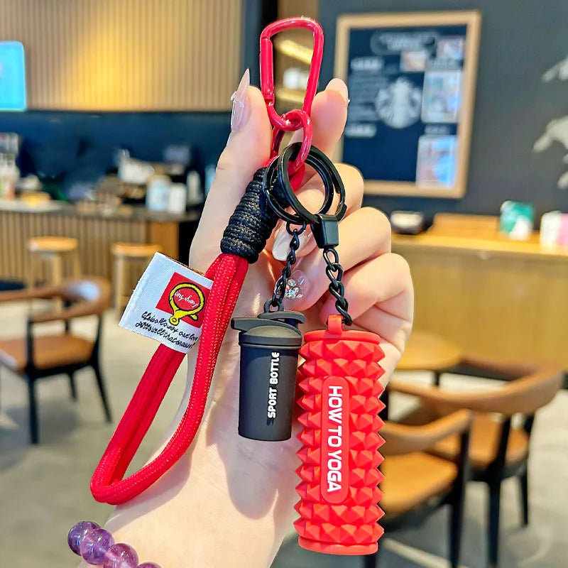 Motivational Fitness Keychain — Colorful Gym Bag Charm & Workout Gift