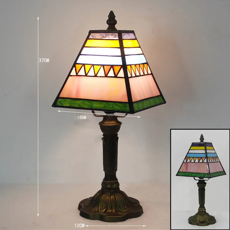 Old World Glow — European Retro Art Glass LED Desk Lamp