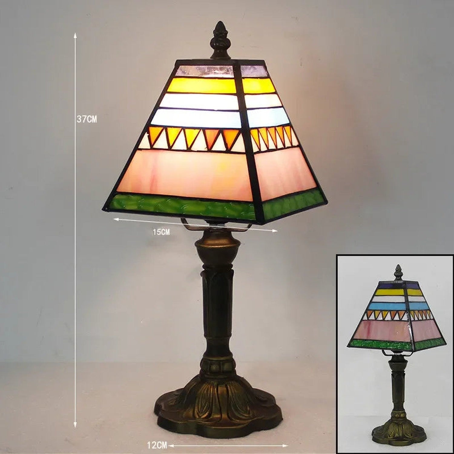 Old World Glow — European Retro Art Glass LED Desk Lamp