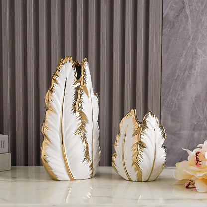High-Glaze Ceramic Sculpture Vase — Modern Tabletop Decor