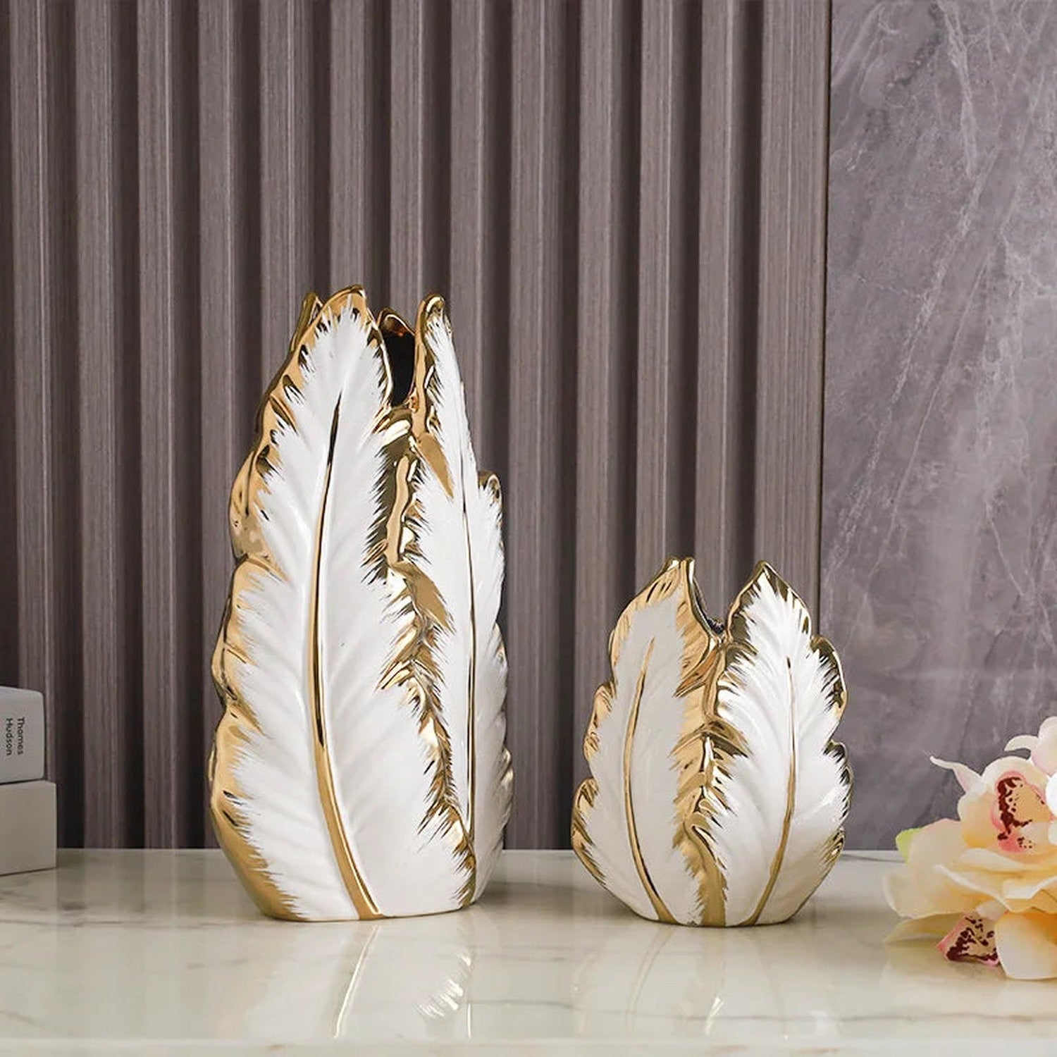 High-Glaze Ceramic Sculpture Vase — Modern Tabletop Decor