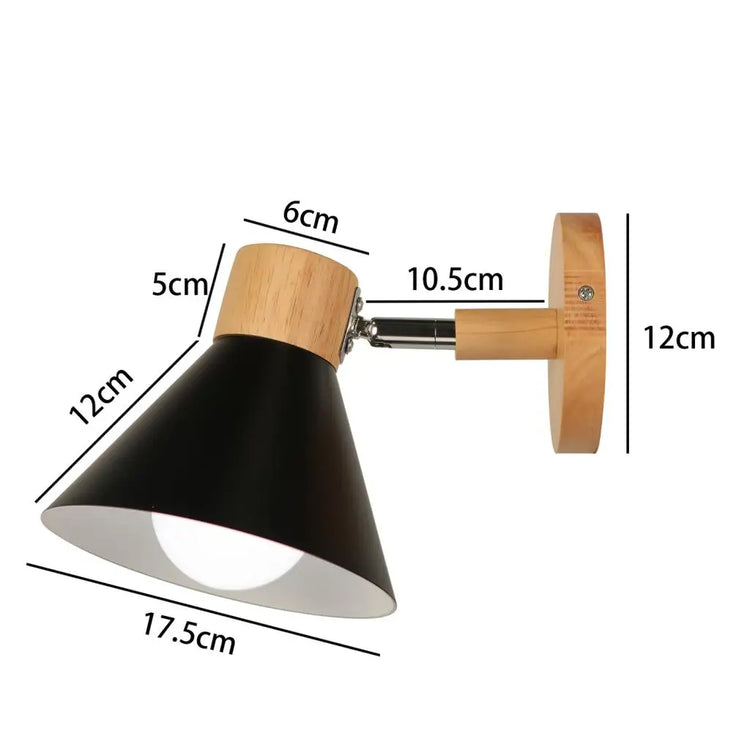 Nordic LED Wall Lamp Wood Creative Lighting Fixture Guest Room Balcony Staircase Sconce Bedroom Bedside Decor Light Chandelier Jonine&